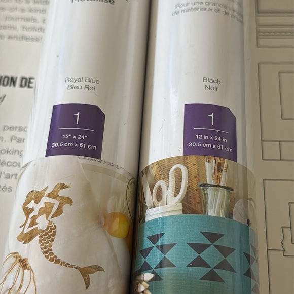 Cricut Strong Bond Everyday Iron-On 12” X 24” Royal Blue & Black - Picture 3 of 4